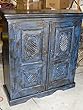 Chakra Cabinet Vintage Armoire Hand Carved Blue Patina Cabinet Furniture From India