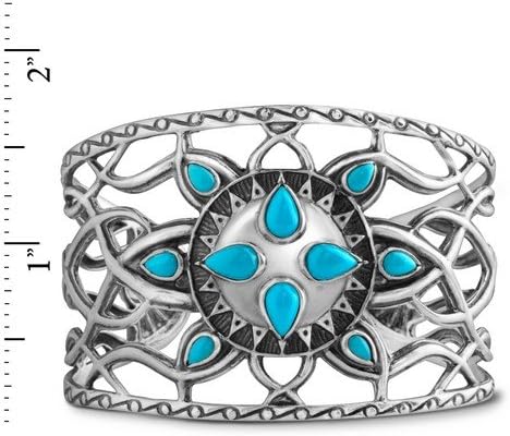 Kenneth Johnson Sterling Silver Sleeping Beauty Cuff Bracelet, Medium