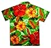 V.H.O Funky Hawaiian Shirt, Bigflower, Green, M