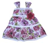 Beautiful Floral Brush Print Dress