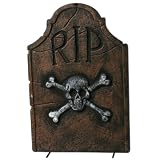 22in Skull and Crossbones RIP Tombstone