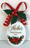 Hallmark Keepsake Mother 1991 Porcelain & Tin Ornament