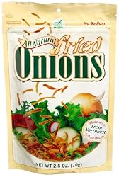 Agron All Natural Fried Onions, 2.5-Ounce Resealable Pouches (Pack of 12)
