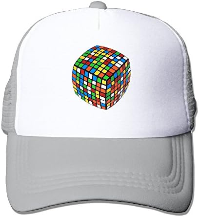 Adult Unisex Cartoon Rubix Cube Ash Mesh Cap Adjustable