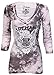 Archaic AFFLICTION Womens LS T-Shirt FREE AIR Biker USA FLAG Sinful UFC
