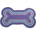 Pet Studio Bone Shaped Braided Rug Blue