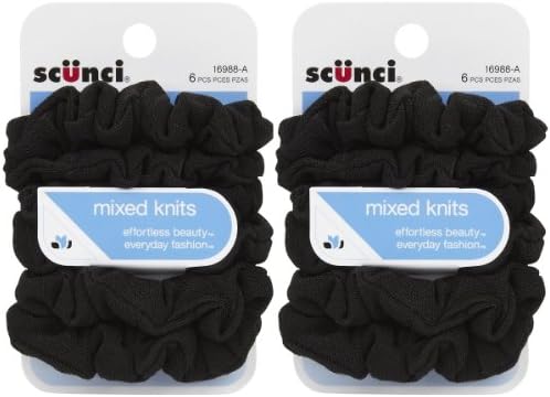 Scunci Mini Black Thermal Twist - 1 Pack