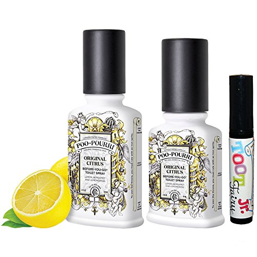 Poo-Pourri Bathroom Deoderizer Set, 3 Pieces + Includes Free Poo-Pourri Before-You-Go Toilet Spray 4ML Bottle , Toot Fairy