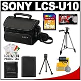 Sony LCS-U10 Small Carrying Case (Black) with 16GB Card + Battery + Tripod + Accessory Kit for Alpha NEX-3, NEX-5 & NEX-C3 Digital Cameras