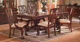 Venezia Double Pedestal Table/W/Side, Arm Chair