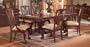 Venezia Double Pedestal Table/W/Side, Arm Chair