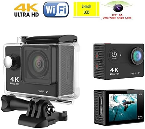 Ultra HD 4K Sports Camera [2015 updated] 2-inch LCD Mini Waterproof 1080P HDMI WiFi 60fps DV Action Helmet sport Camcorder H9