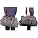 Overnight bag Canvas Genuine Leather Travel Duffel Bags for Men and Women Weekend (Grey)