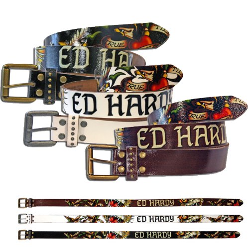 Ed Hardy EH1256 Fly or Die-Kids-Boys Leather Belt