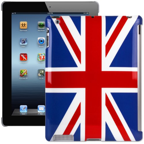 Super Slim Union Jack XYLO-SHELL Hard Back Case for the Apple iPad 2 and New iPad 3 2012. Compatible with Smart Cover.