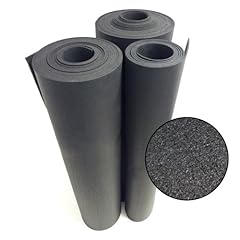 Rubber-Cal Recycled Rubber Flooring - 1/4" x 4ft rolls - Black Rubber Mats 