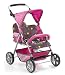 Bayer Chic 2000 68824 Zwillings-Puppenwagen Zwillings-Buggy Tandem Design Funny pink