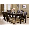 Acme 17061 Danville Marble Top Arc Dining Table, Black