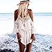 Start Women Straps Halter Crochet Playsuits Beach Jumpsuits Romper (Small) White