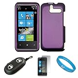 Purple 2 Piece Protective Shield Deflector Crystal Hard Case for Sprint HTC ....