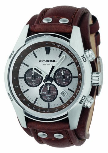 Herren-Armbanduhr Sport Chronograph Leder braun Herren-Armbanduhr Sport Chronograph Leder braun