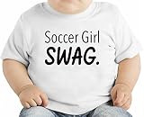 Soccer Girl Swag Slogan オーガニックベビーTシャツ 12 - 18 Months