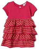 Splendid Littles Neon Stripe Ruffle Dress, Hot Pink, 12-18 Months