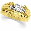 14K Yellow Gold Diamond Wedding Set - 0.62 Ct.
