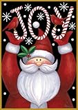 Toland Home Garden  Santa Joy 12.5 x 18-Inch Decorative USA-Produced Double-Sided Garden Flag
