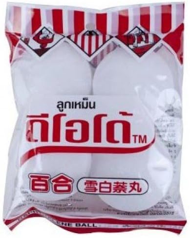 Deodo Deodorant, Naphthalene Balls, Moth Balls, Snow White, Toilets, Cupboards, Books, Cloth Mothballs - 4 Balls 120g