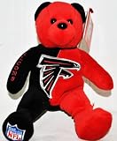 ATLANTA FALCONS OFFICIAL NFL LARGE LOGO 8IN SPECIAL FABRIC PLUSH RED AND BLACK TEDDY BEAR