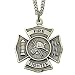 maltese0  - 1 Sterling Silver Antiqued FireFighter Medal with Philippians
