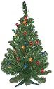 2' Pre-Lit Double Petal Reflector Multi Light Artificial Christmas Tree #175951
