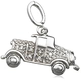 Sterling Silver Diamond Antique Car Charm