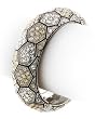 Silvertone Crystal Fold Over Bangle Bracelet Fashion Jewelry