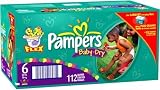 Pampers Baby-Dry Diapers, Size 6, Economy Plus Pack, 112 Diapers