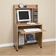 Mobile Computer Cart in Alder Oak Finish By Mylex Furniture