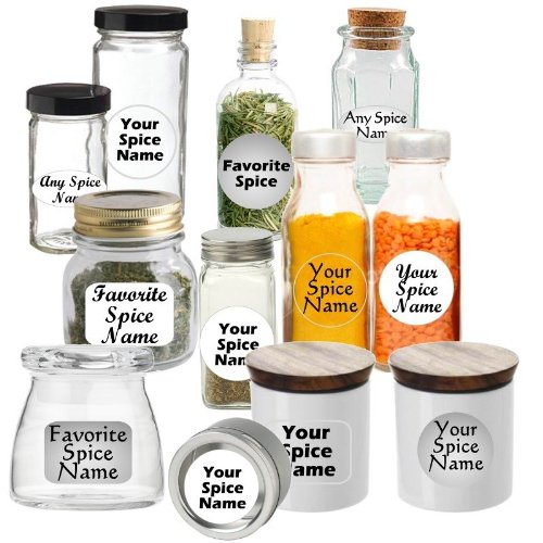 SAVE 0.02 Premium Spice Jar Labels Custom Set of 30 CircleClear