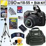 Nikon D90 DX 12.3MP Digital SLR Camera with 18-55mm f/3.5-5.6G AF-S DX VR N ....