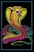 Cobra (Coiled) Flocked Blacklight Poster Print - 24" X 36"