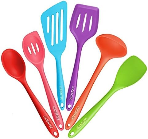 Lucentee 6-piece Silicone Baking Set - Spatulas, Spoons & Turner - Heat Resis
