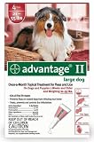 ADVANTAGE II Dog Flea Control 21-55 lbs Red 4 Month