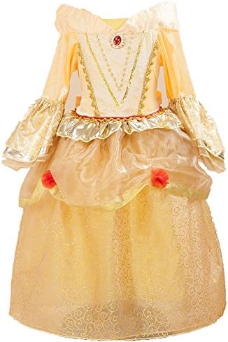 OuTaking Girls' Pink/Blue Cartoon Party Dress Princess Costume for 2-12