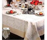 Ribbon Rose Embroidered Design Tablecloth White 70 X 120