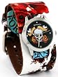 Nemesis Women's Tattoo Band Leather Cuff Watch #NE920K