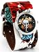 Nemesis Women's Tattoo Band Leather Cuff Watch #NE920K