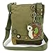 Chala Patch Crossbody Messenger Handbag - Olive (HedgeHog)