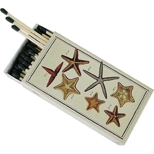 Tide Pool Starfish Designs Medium Matches, Pack of 3