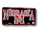University of Nebraska Lincoln UNL Cornhuskers- Black Metal License Plate - NebraskA ...