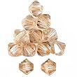 12 Crystal Golden Shadow Bicone Swarovski Crystal 4mm